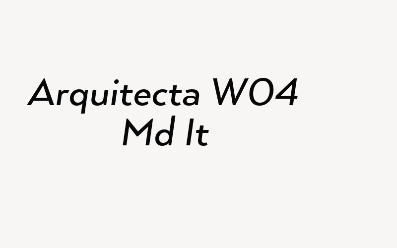 Arquitecta W04 Md It Font