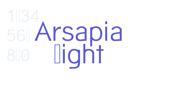 Arsapia Light font free