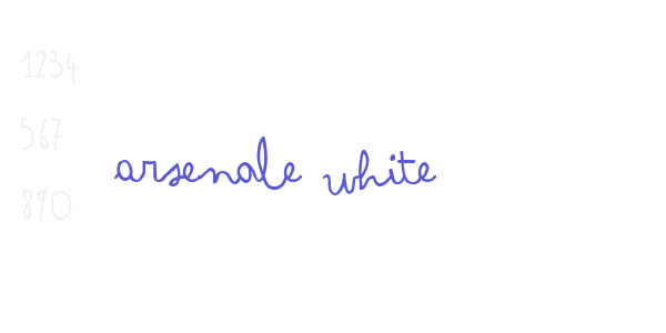 Arsenale White font free