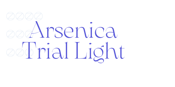 Arsenica Trial Light font free