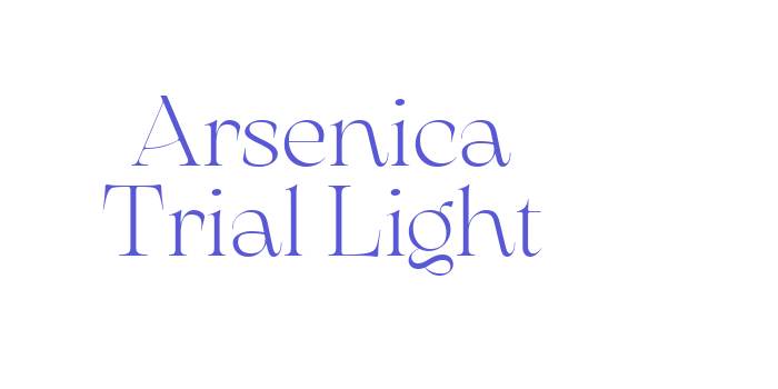 Arsenica Trial Light Font Download