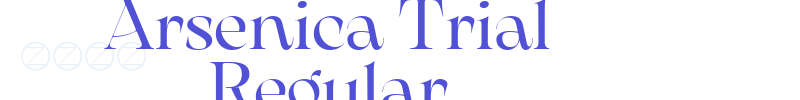 Arsenica Trial Regular-font