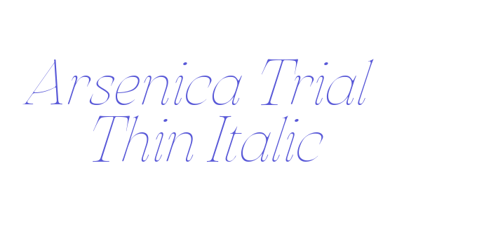 Arsenica Trial Thin Italic Font Download