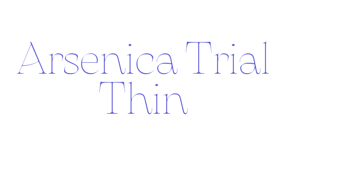 Arsenica Trial Thin Font Download