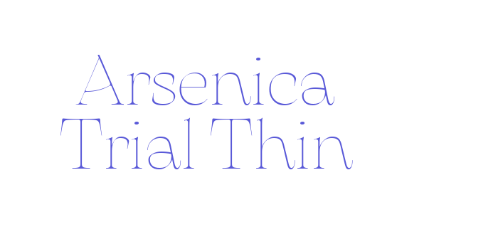 Arsenica Trial Thin Font