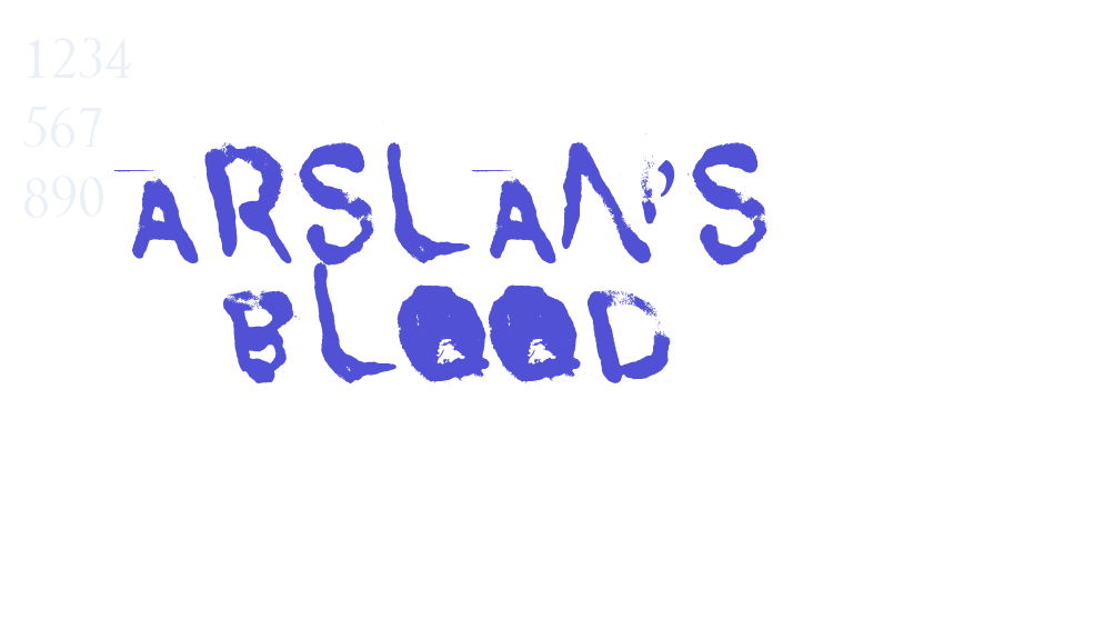 Arslan’s Blood-font-download