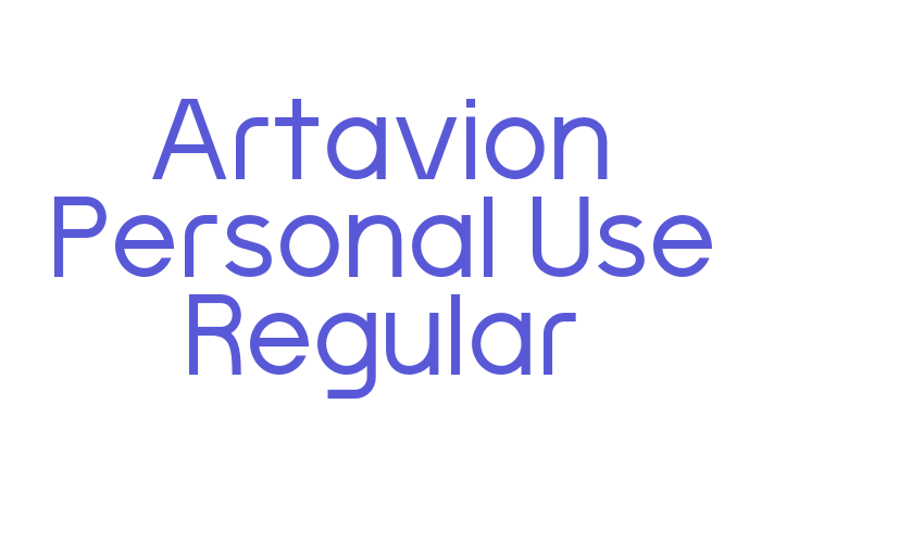 Artavion Personal Use Regular Font