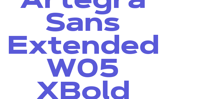 Artegra Sans Extended W05 XBold Font Download