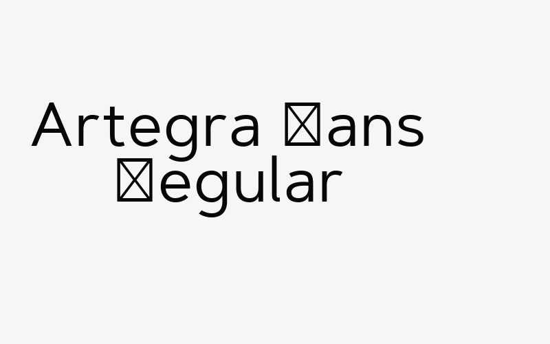 Artegra Sans Regular Font