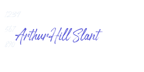 Arthur Hill Slant font