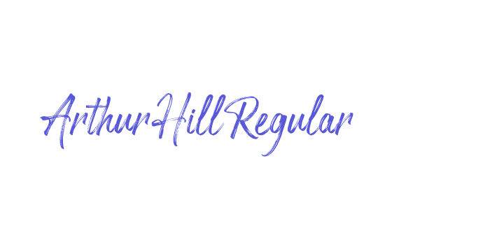 Arthur Hill Regular Font Download