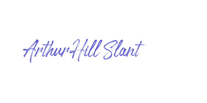 Arthur Hill Slant Font Download