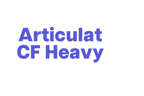 Articulat CF Heavy Font