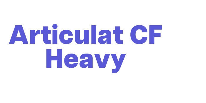 Download Articulat CF Heavy Font