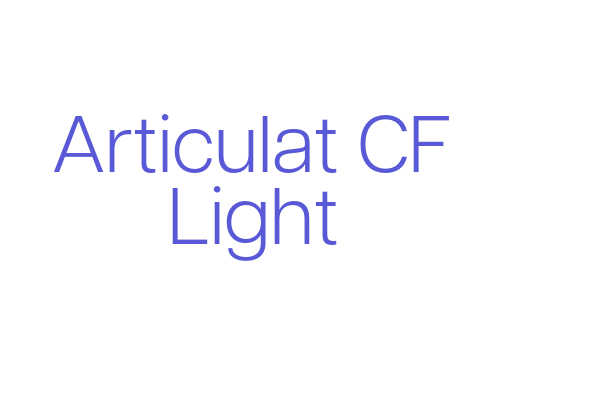 Articulat CF Light Font