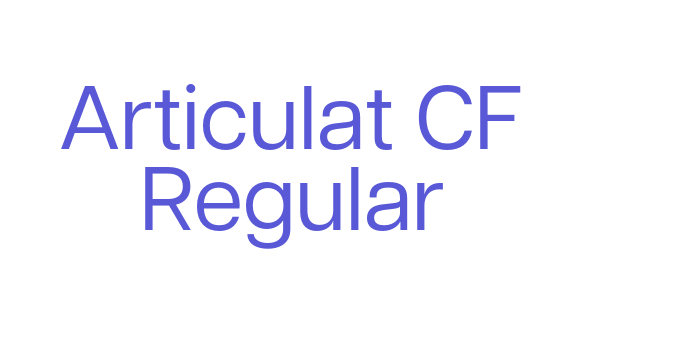 Download Articulat CF Regular Font