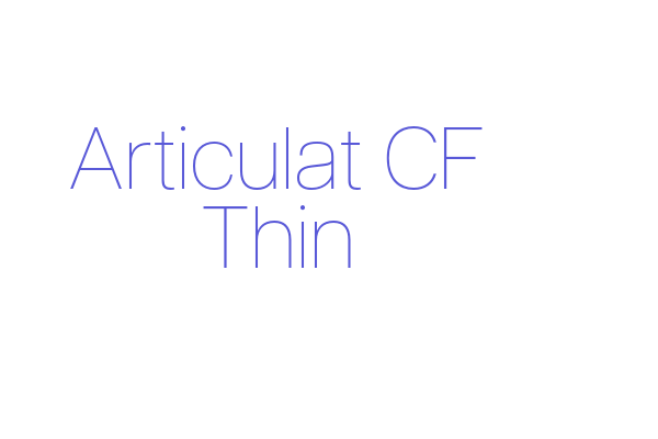 Articulat CF Thin Font