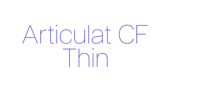 Download Articulat CF Thin Font