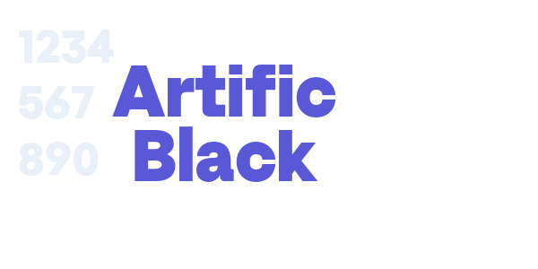 Artific Black font free