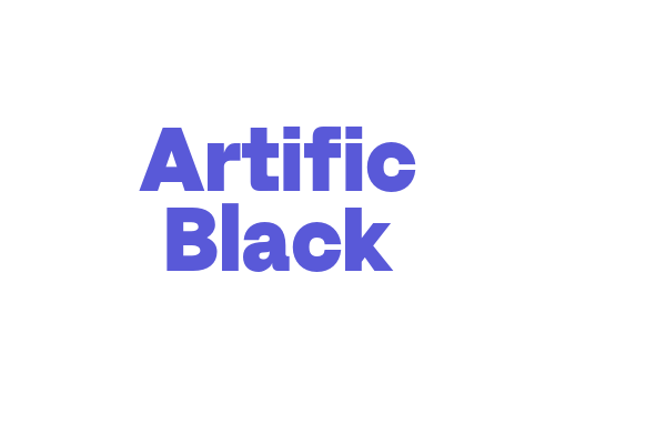 Artific Black Font