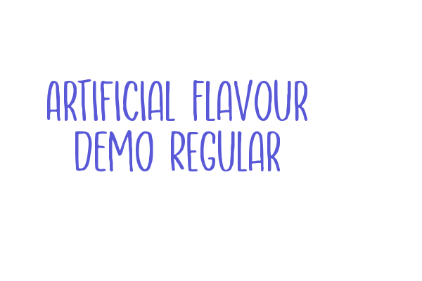 Artificial Flavour DEMO Regular Font