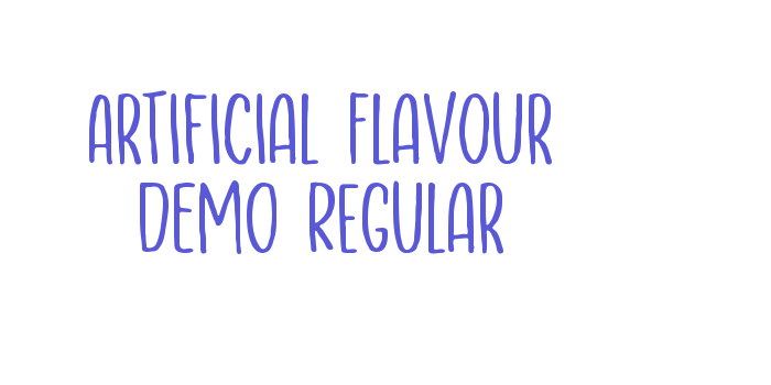 Artificial Flavour DEMO Regular Font Download