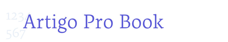 Artigo Pro Book-related font