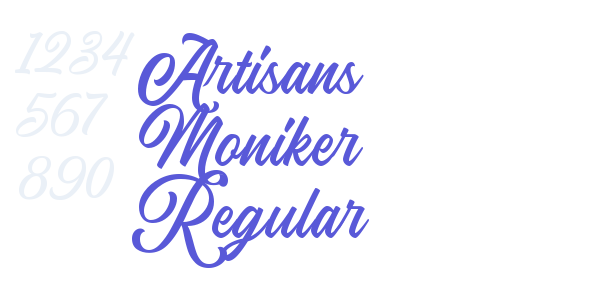 Artisans Moniker Regular font free