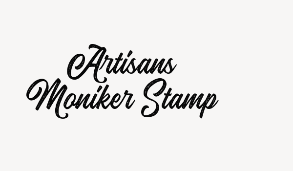 Artisans Moniker Stamp Font