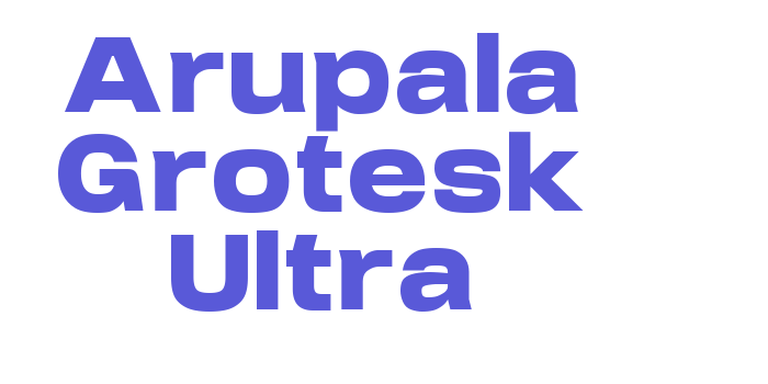 Arupala Grotesk Ultra Font