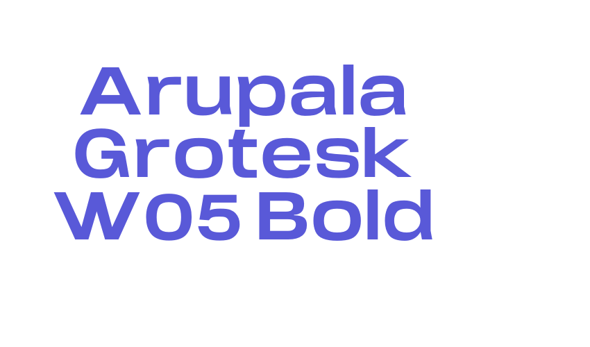 Arupala Grotesk W05 Bold Font