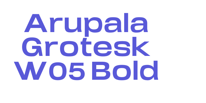 Arupala Grotesk W05 Bold Font Download