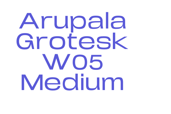 Arupala Grotesk W05 Medium Font