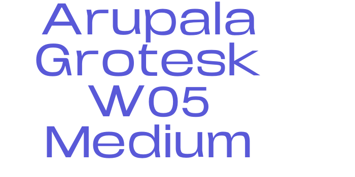 Arupala Grotesk W05 Medium Font Download