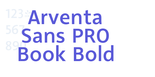 Arventa Sans PRO Book Bold font