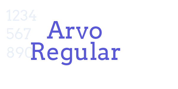 Arvo Regular font free