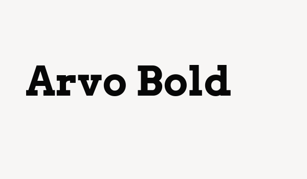 Arvo Bold Font