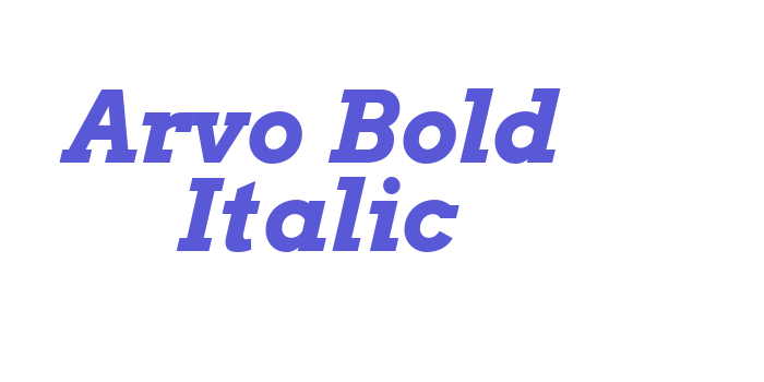 Arvo Bold Italic Font Download