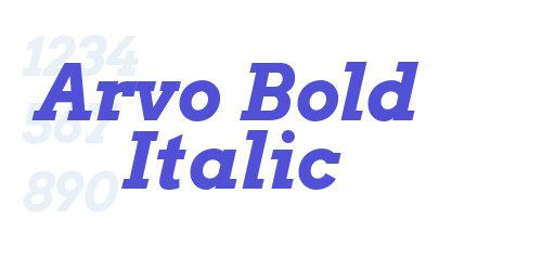 Arvo Bold Italic