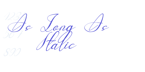As Long As Italic-font-download