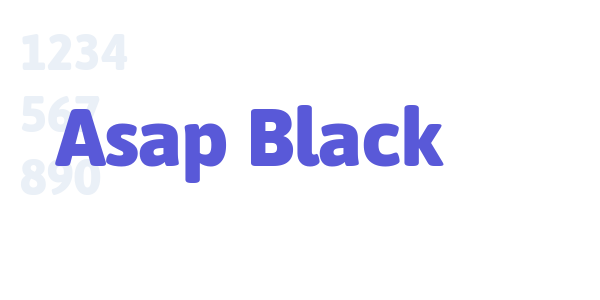 Asap Black font