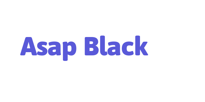 Asap Black Font Download