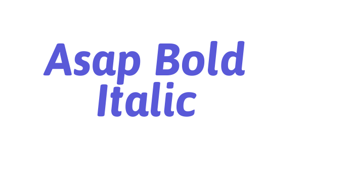 Asap Bold Italic Font Download