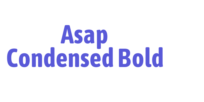 Asap Condensed Bold Font Download