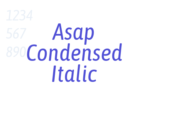 Asap Condensed Italic