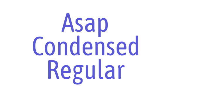 Asap Condensed Regular Font Download