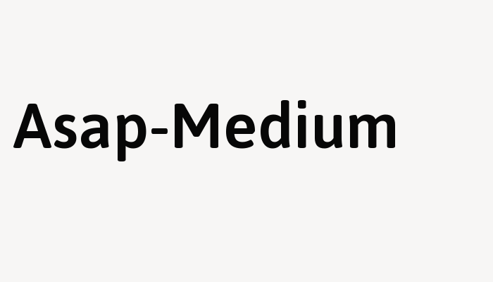 Asap-Medium font download