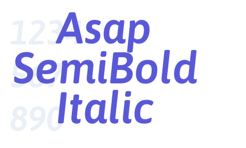 Asap SemiBold Italic Font Download