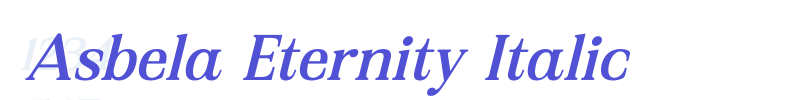 Asbela Eternity Italic