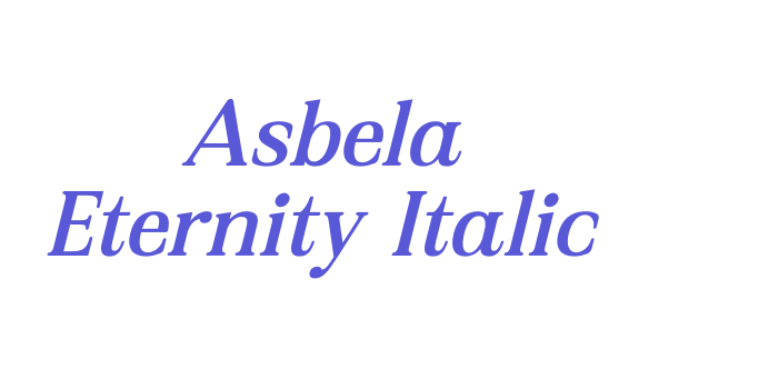 Asbela Eternity Italic Font Download